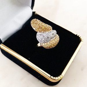 Ruby and Diamond Ring for Women, 14K Gold Size 6.5 -Certificate